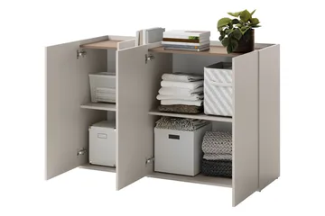 Sigma Highboard - Vaalean Harmaa/Beige - Säilytys - Kaappi - Säilytyskaappi