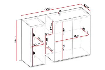 Sigma Highboard - Vaalean Harmaa/Beige - Säilytys - Kaappi - Säilytyskaappi
