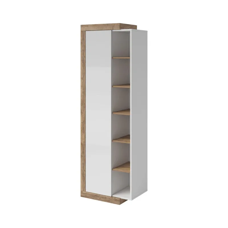 Sintra vitriinikaappi 67 cm 1 ovella puuta, Valkoinen