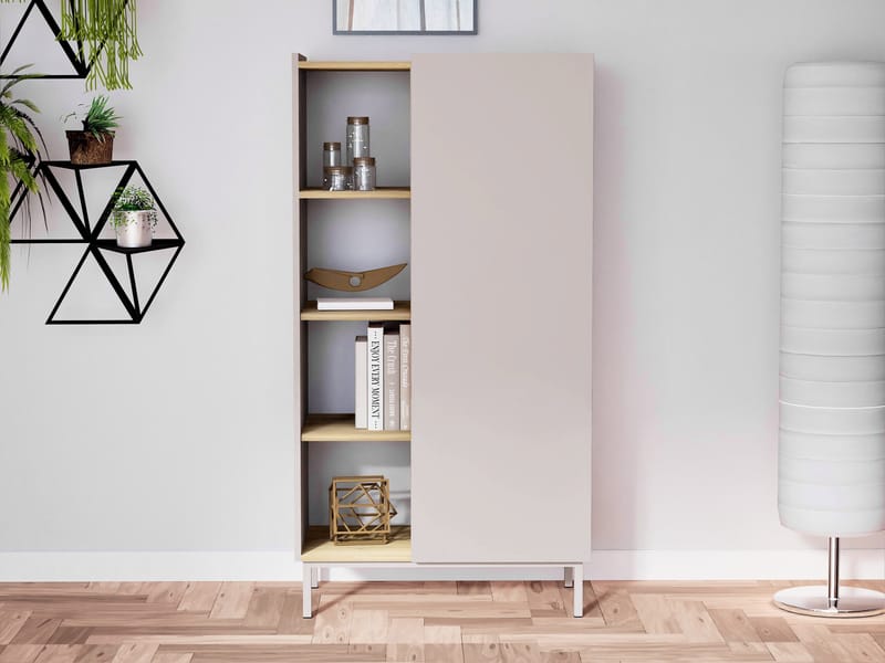 Tavrin Highboard-kaappi 140 cm - Beige - Säilytys - Kaappi - Säilytyskaappi
