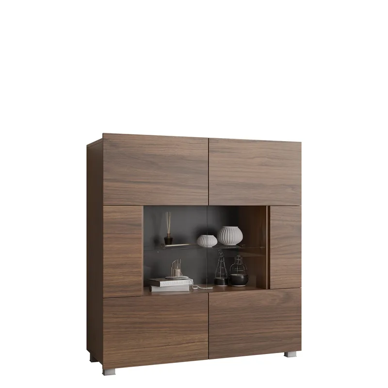 Tessan vitriinikaappi 100x107 cm, ruskea