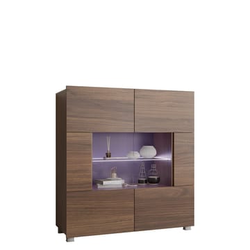 Tessan vitriinikaappi 100x107 cm - ruskea - Säilytys - Kaappi - Vitriini
