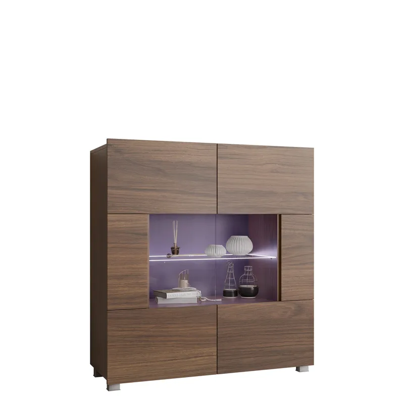 Tessan vitriinikaappi 100x107 cm, ruskea