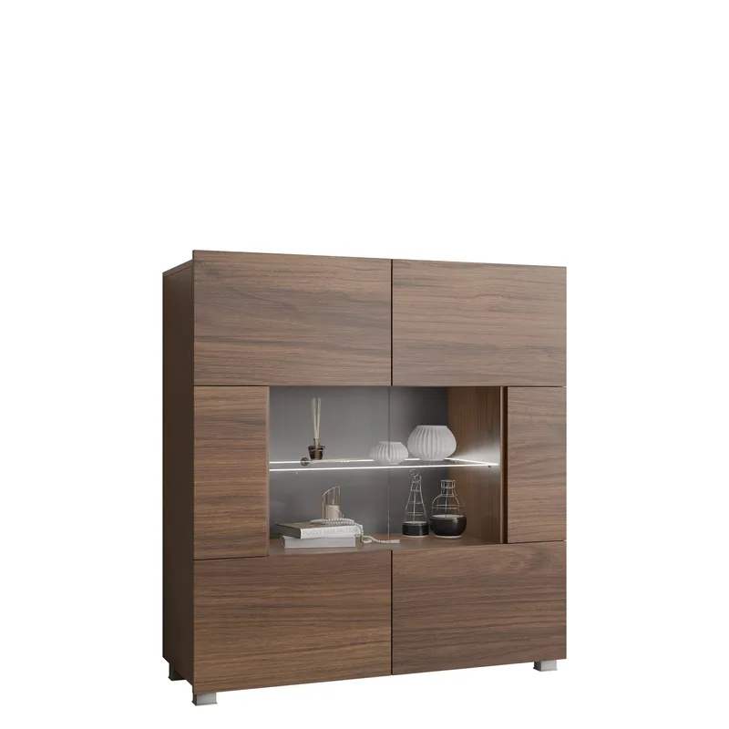 Tessan vitriinikaappi 100x107 cm, ruskea