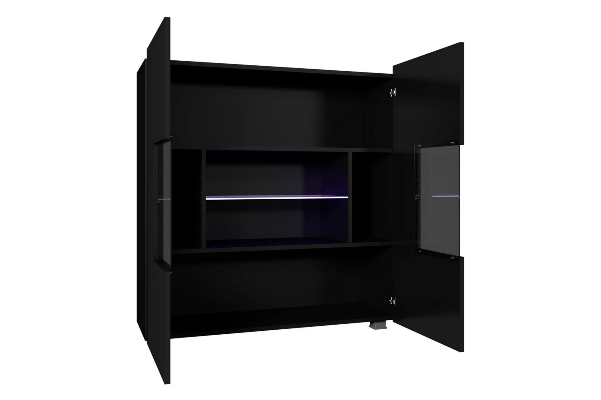 Tessan Vitriinikaappi 100x107 cm - Valkoinen - Säilytys - Kaappi - Vitriini