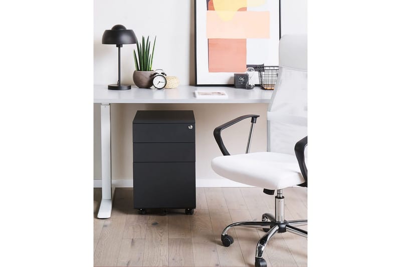 Toimistokaappi Cami Musta - Musta - Säilytys - Säilytyskalusteet - Lipasto - Laatikostot