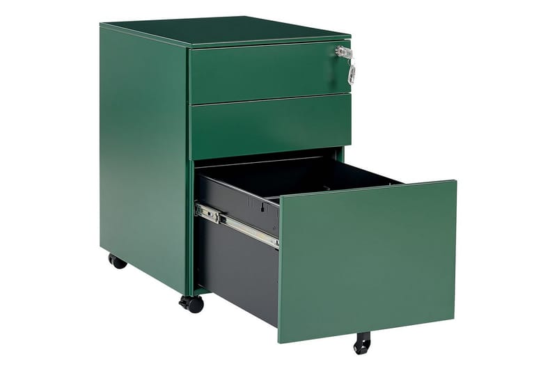 Toimistokaappi Cami Vihreä - Vihreä - Säilytys - Kaappi - Säilytyskaappi