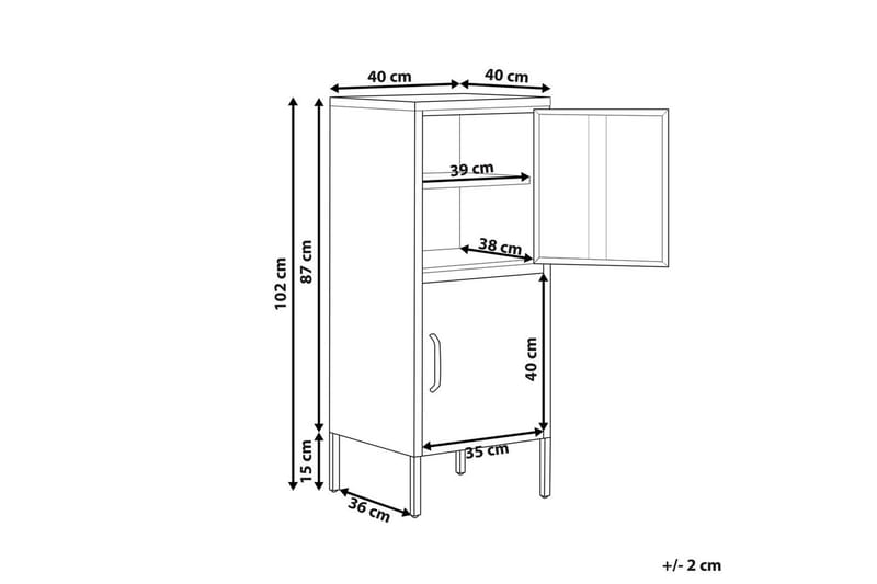 Toimistokaappi Huron Valkoinen - Valkoinen - Säilytys - Kaappi - Säilytyskaappi
