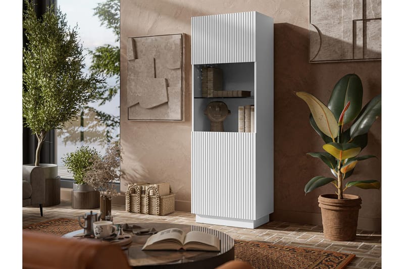 Torvalen Vitriinikaappi 60x178 cm - Valkoinen - Säilytys - Kaappi - Vitriini