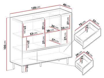 Travic Senkki 120 cm - Säilytys - Kaappi - Säilytyskaappi
