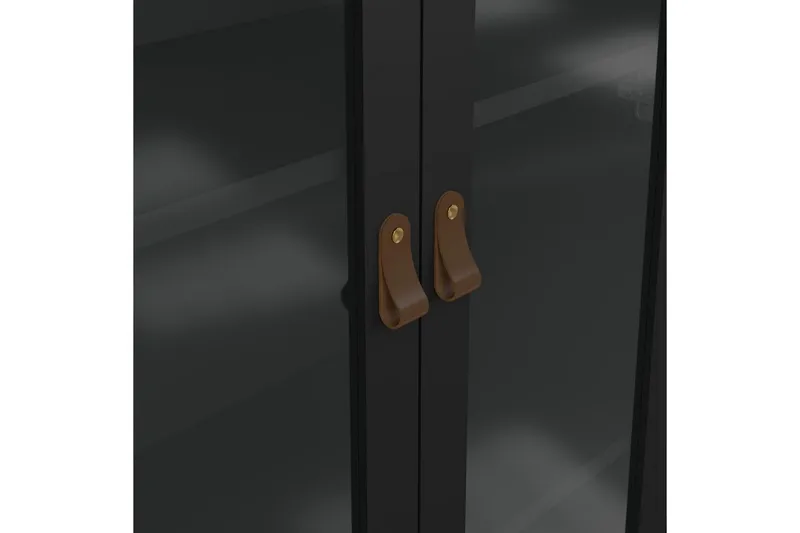Vallvidera Vitriinikaappi 78,05x199 cm - Musta - Säilytys - Kaappi - Vitriini