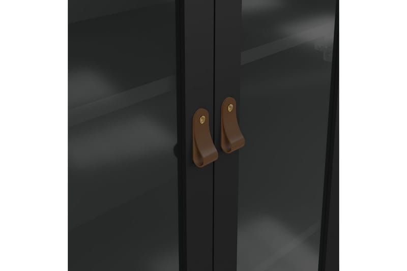 Vallvidera Vitriinikaappi 78,05x199 cm - Musta - Säilytys - Kaappi - Vitriini