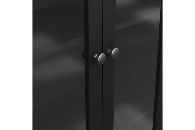 Vallvidera Vitriinikaappi 78,05x199 cm - Musta - Säilytys - Kaappi - Vitriini