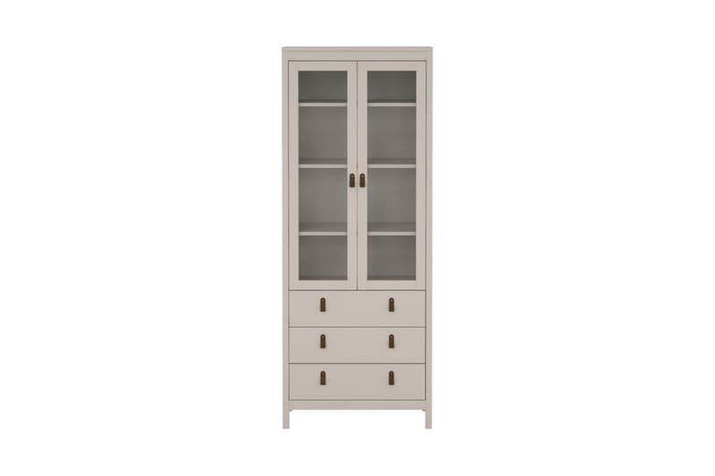 Vallvidera Vitriinikaappi 78x199 cm - Beige - Säilytys - Kaappi - Vitriini