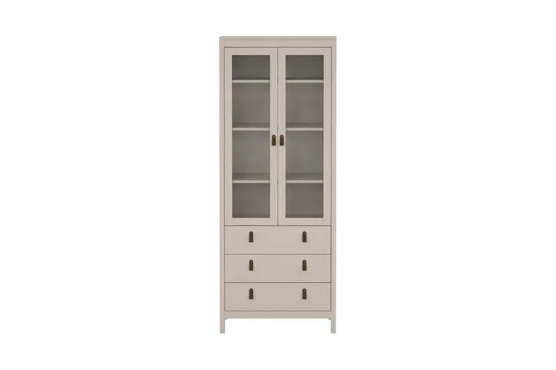Vallvidera Vitriinikaappi 78x199 cm - Beige - Säilytys - Kaappi - Vitriini