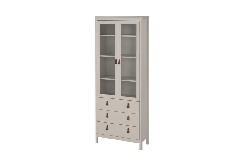 Vallvidera Vitriinikaappi 78x199 cm - Beige - Säilytys - Kaappi - Vitriini