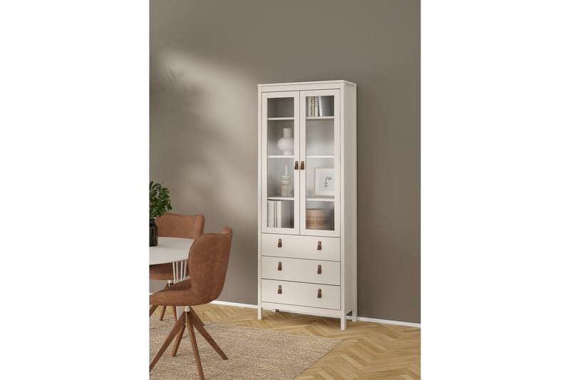 Vallvidera Vitriinikaappi 78x199 cm - Beige - Säilytys - Kaappi - Vitriini