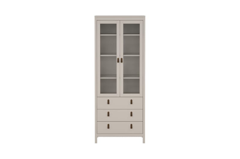 Vallvidera Vitriinikaappi 78x199 cm - Beige - Säilytys - Kaappi - Vitriini