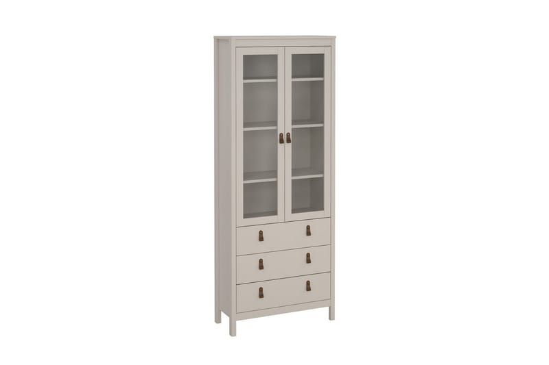Vallvidera Vitriinikaappi 78x199 cm - Beige - Säilytys - Kaappi - Vitriini