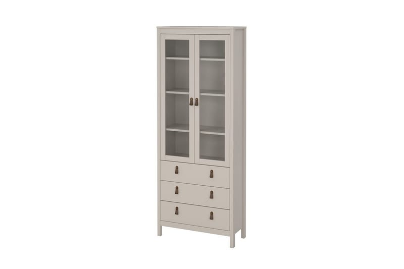 Vallvidera Vitriinikaappi 78x199 cm - Beige - Säilytys - Kaappi - Vitriini