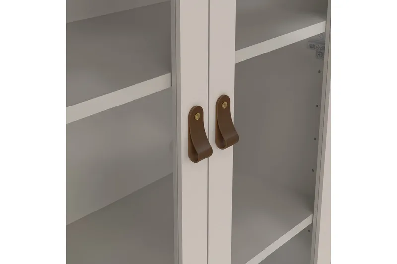 Vallvidera Vitriinikaappi 78x199 cm - Beige - Säilytys - Kaappi - Vitriini