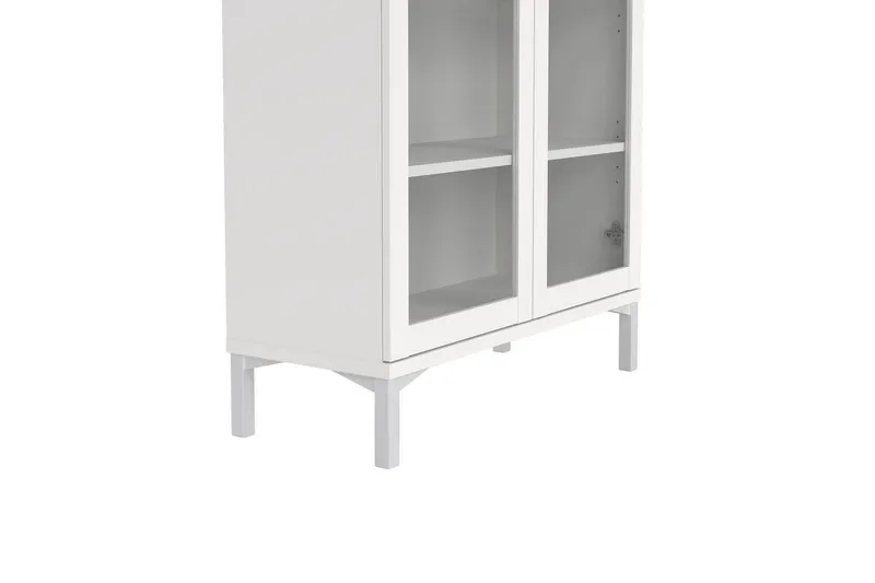Valnorin Vitriinikaappi 89x203 cm - Valkoinen - Säilytys - Kaappi - Vitriini