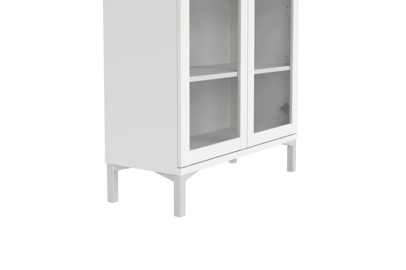 Valnorin Vitriinikaappi 89x203 cm - Valkoinen - Säilytys - Kaappi - Vitriini