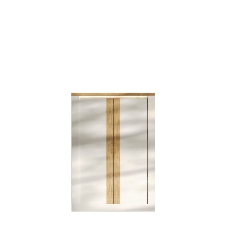 Vandesar Korkea kaappi 160 cm - Luonnollinen/Valkoinen - Säilytys - Kaappi - Säilytyskaappi