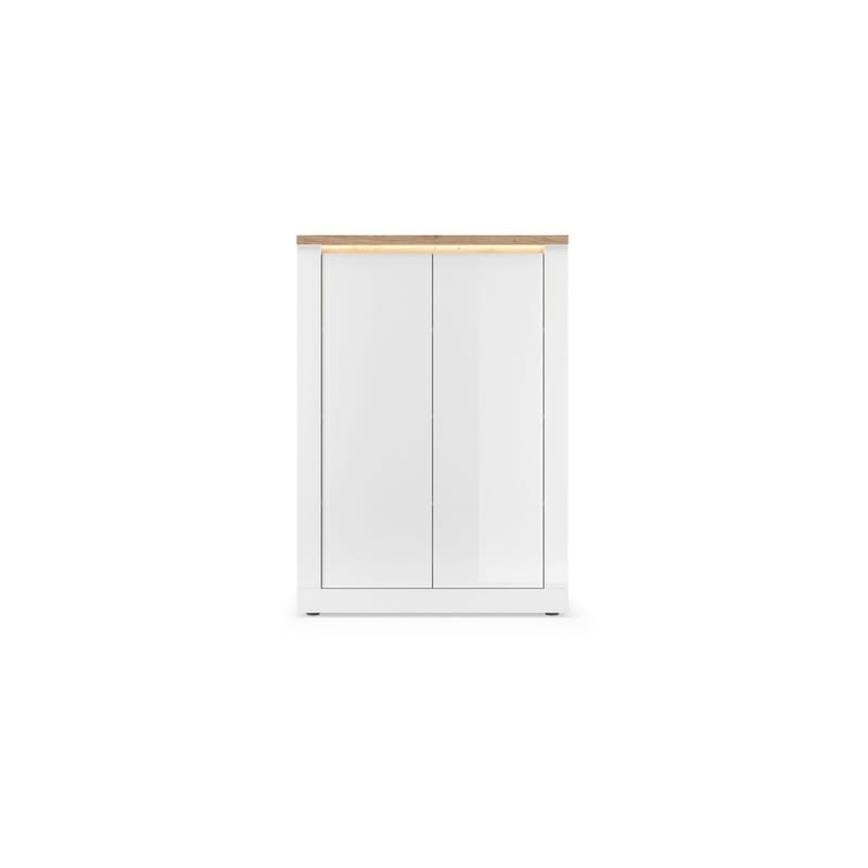 Vandesar Korkea kaappi 160 cm - Luonnollinen/Valkoinen - Säilytys - Kaappi - Säilytyskaappi