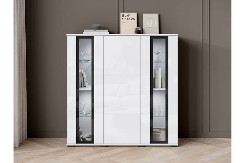 Vanha Highboard - Musta - Säilytys - Kaappi - Säilytyskaappi