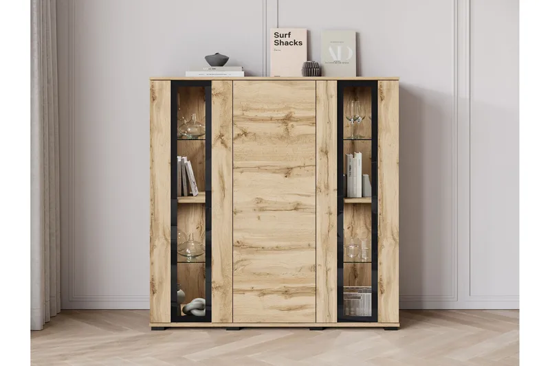 Vanha Highboard - Ruskea - Säilytys - Kaappi - Säilytyskaappi