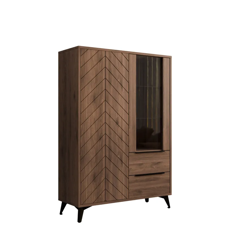 Vemdalen-vitriiinikaappi 104x150 cm, ruskea