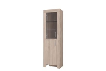 Cezar Vitrinskåp 60x42x201 cm Ek - Säilytys - Kaappi - Vitriini