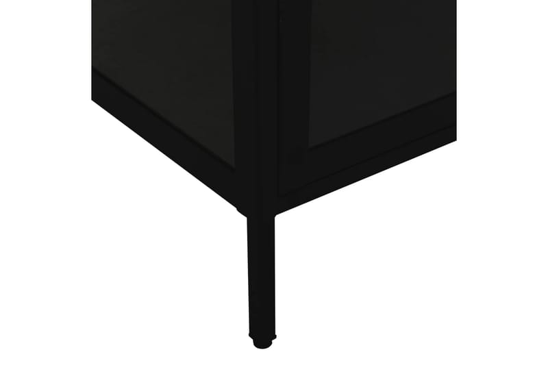 Esittelykaappi musta 90x40x180 cm teräs/karkaistu lasi - Säilytys - Kaappi - Vitriini