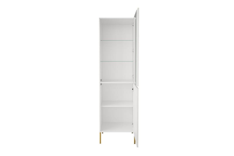Lasivitriini Glenndale 190 cm - Valkoinen - Säilytys - Kaappi - Vitriini