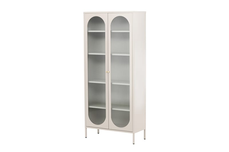 Lima Vitrinekaappi 80x180 cm - Beige - Säilytys - Kaappi - Vitriini