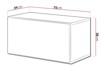 Roco Vitrinskåp 37,5x39x75 cm Vit - Säilytys - Kaappi - Vitriini