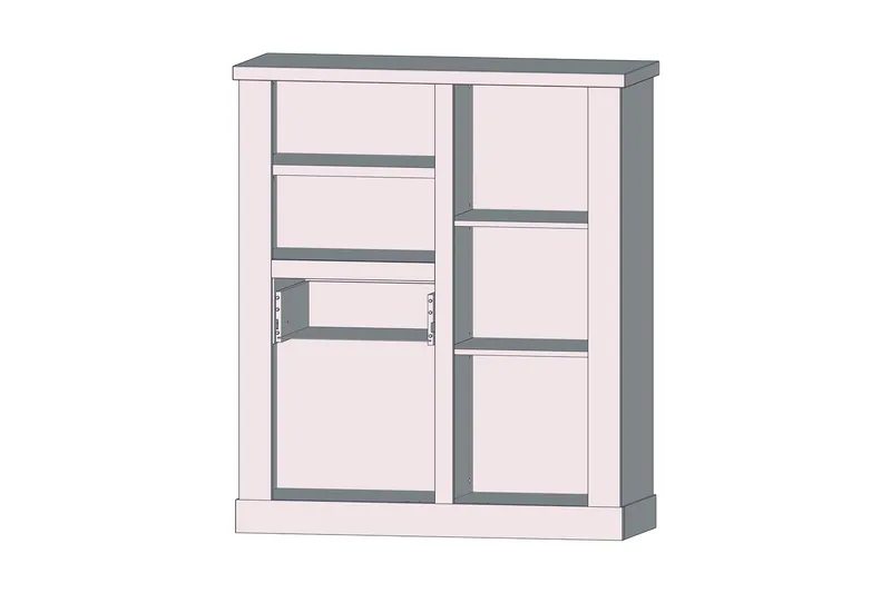 Senkki Breage 41x110 cm - Ruskea/Valkoinen - Säilytys - Kaappi - Vitriini