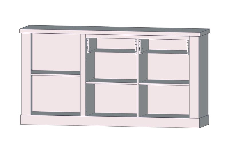 Senkki Breage 41x172 cm - Ruskea/Valkoinen - Säilytys - Säilytyskalusteet - Senkki