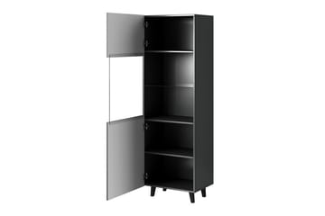 Strontian Vitrinskåp 183 cm Scandinavian Choice Anthracite/Black - Antrasiitti/Musta - Säilytys - Kaappi - Vitriini