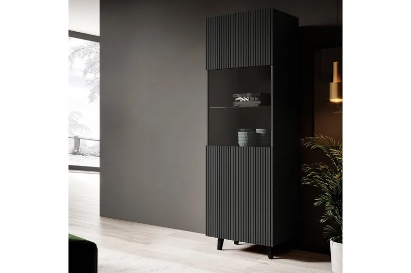 Strontian Vitrinskåp 183 cm Scandinavian Choice Anthracite/Black - Säilytys - Kaappi - Vitriini