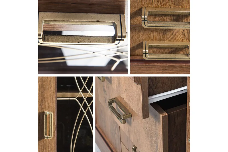 Tadeusz Vitriinikaappi 140x44x110 cm - Säilytys - Kaappi - Vitriini