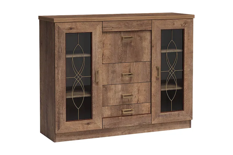 Tadeusz Vitriinikaappi 140x44x110 cm, undefined