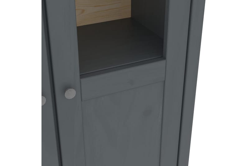 Vitriini Hill Range harmaa 85x37x170,5 cm täysi mänty - Säilytys - Kaappi - Vitriini