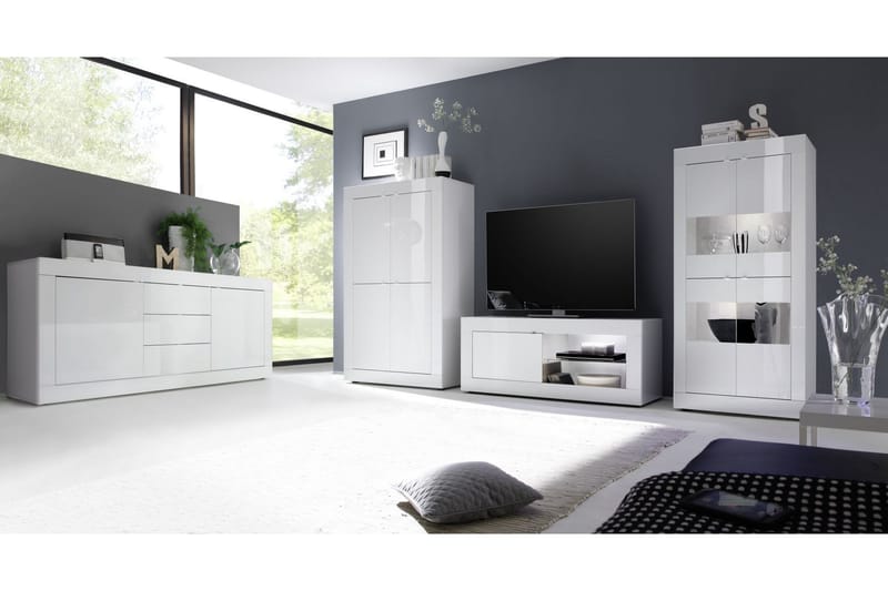 Vitriinikaappi Astal 102 cm - Valkoinen - Säilytys - Kaappi - Vitriini