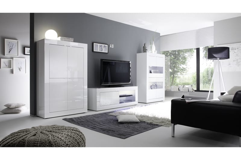 Vitriinikaappi Astal 102 cm - Valkoinen - Säilytys - Kaappi - Vitriini