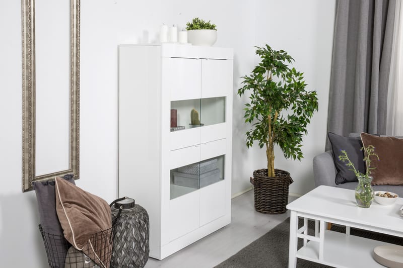Vitriinikaappi Astal 102 cm - Valkoinen - Säilytys - Kaappi - Vitriini