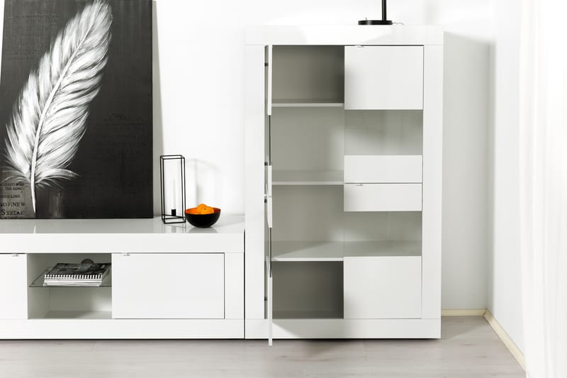 Vitriinikaappi Astal 102 cm - Valkoinen - Säilytys - Kaappi - Vitriini