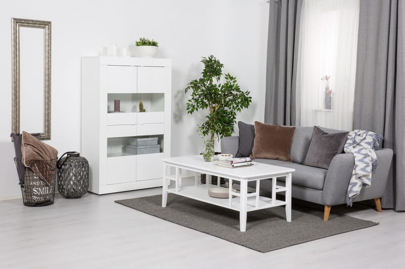 Vitriinikaappi Astal 102 cm - Valkoinen - Säilytys - Kaappi - Vitriini