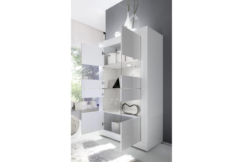Vitriinikaappi Astal 102 cm - Valkoinen - Säilytys - Kaappi - Vitriini